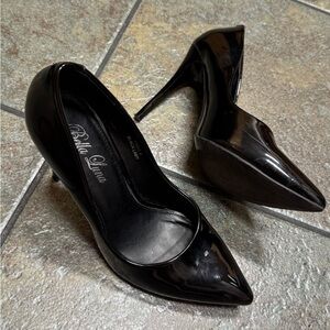 Bebe Luna Black Patent Heels US8